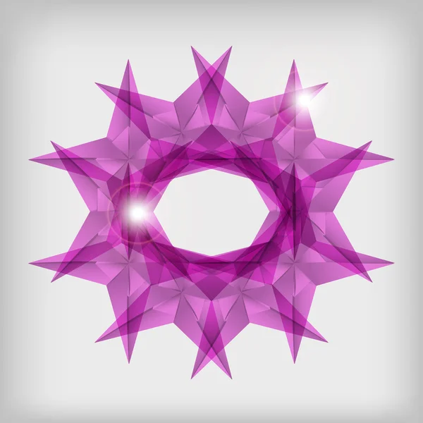 Cornice vettoriale da stelle origami — Vettoriale Stock