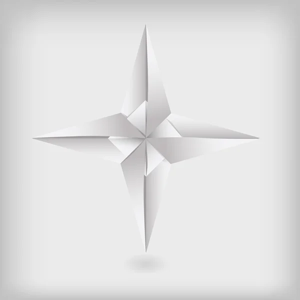 Vector photo real origami star — Stock Vector