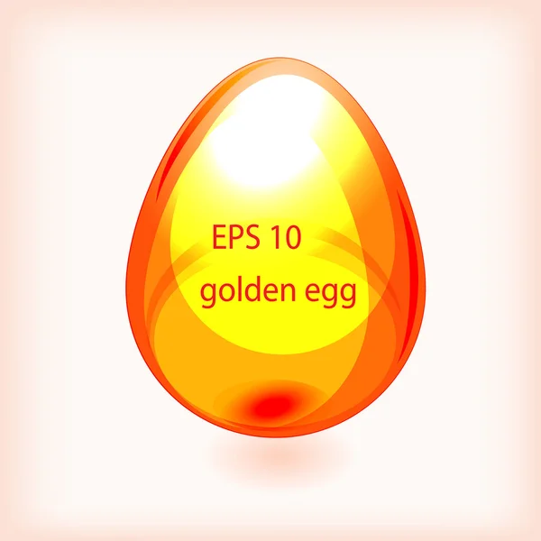 Vetor eps 10 design de um ovo dourado mágico —  Vetores de Stock
