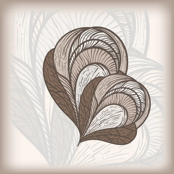 Cartão vetorial com elemento de design floral abstrato — Vetor de Stock