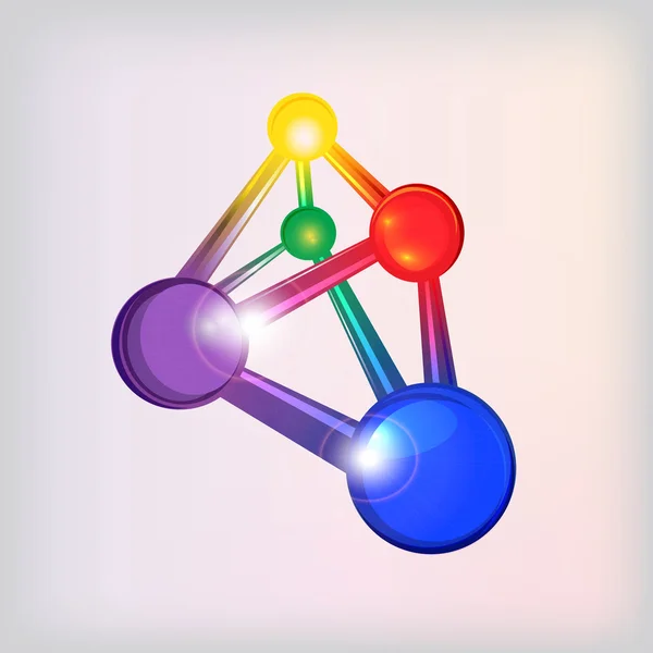 Вектор барвиста молекулярна структура — стоковий вектор