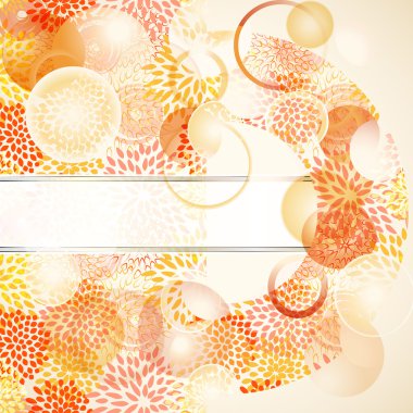 Vector abstract background, seamless floral pattern on the left clipart