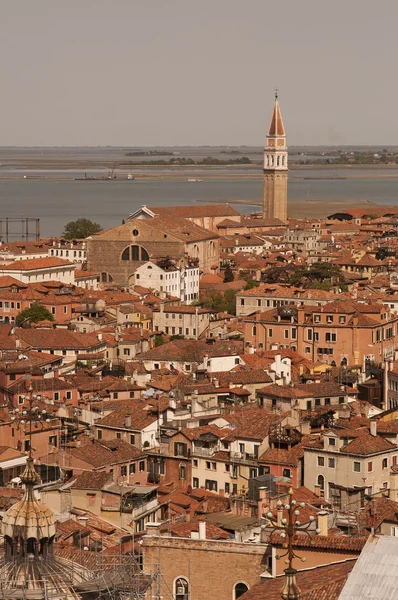 Letecký pohled na město Benátky — Stock fotografie