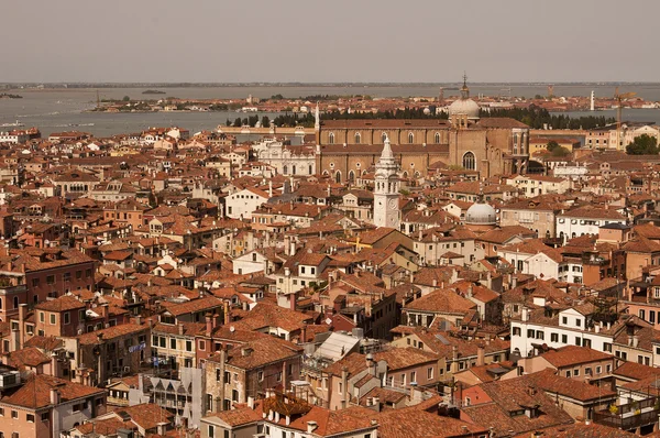 Flygfoto över Venedig stad — Stockfoto