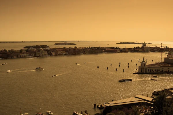 Flygfoto över Venedig stad — Stockfoto