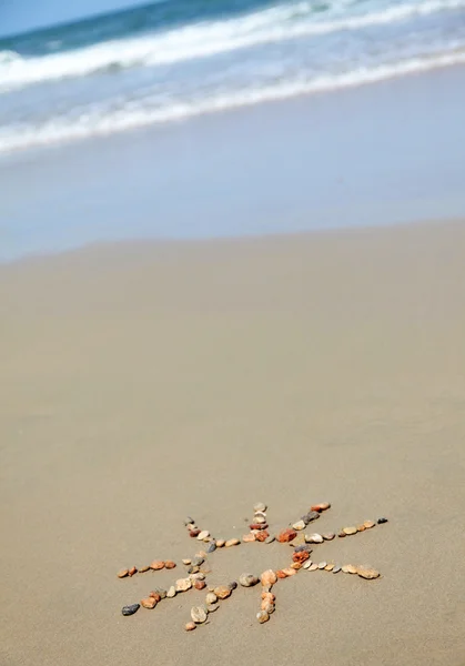 Tło plaża wakacje. — Zdjęcie stockowe