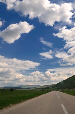 güzel gün batımı ile countryroad macera