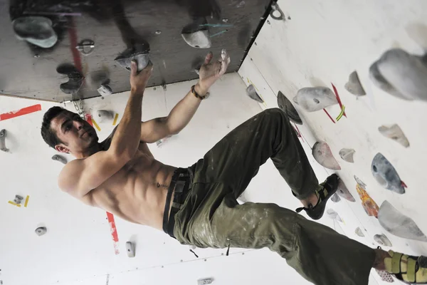 Man exercise sport climbing — Stock Photo, Image