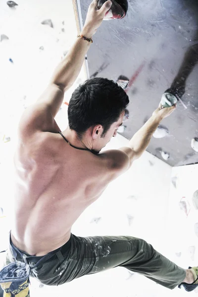 Hombre ejercicio deporte escalada —  Fotos de Stock