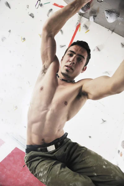 Man exercise sport climbing — Stock Photo, Image