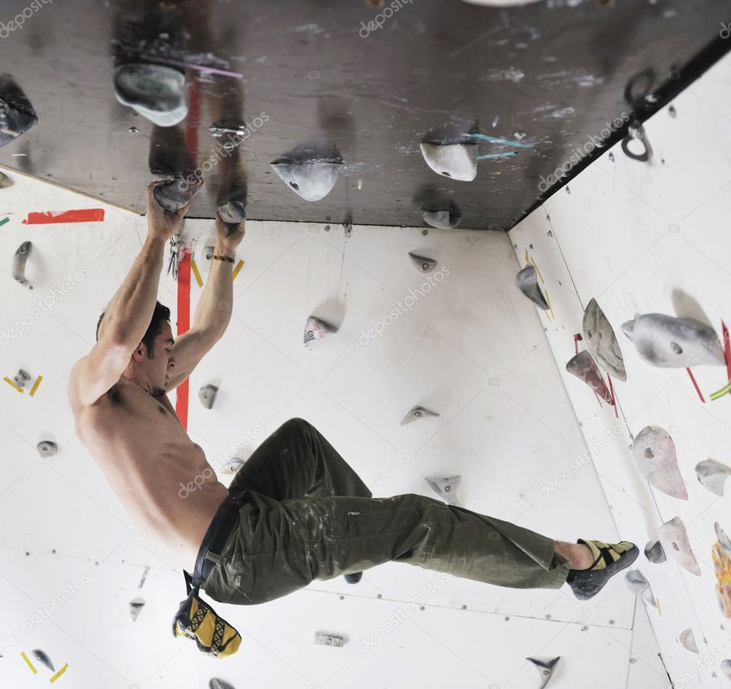 Man exercise sport climbing — Stock Photo © .shock 5646158