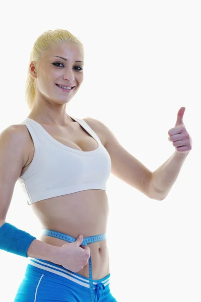 Фитнес и упражнения с блондинкой — стоковое фото