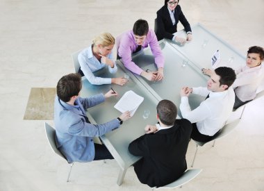 Group of business at meeting clipart