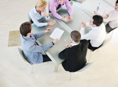 Group of business at meeting clipart