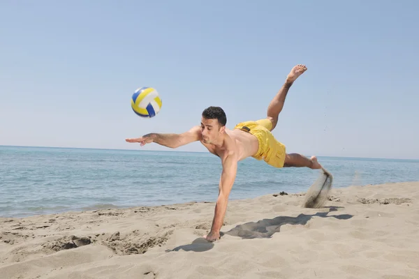 Male beach volleyball game player — Stock Photo, Image