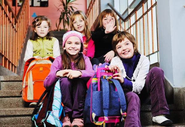 Happy children group in school — Stock Photo, Image