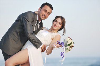 boda romántica Playa al atardecer