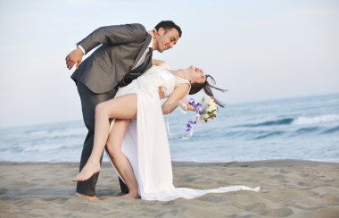 boda romántica Playa al atardecer