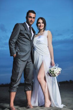 boda romántica Playa al atardecer