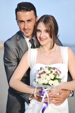 boda romántica Playa al atardecer