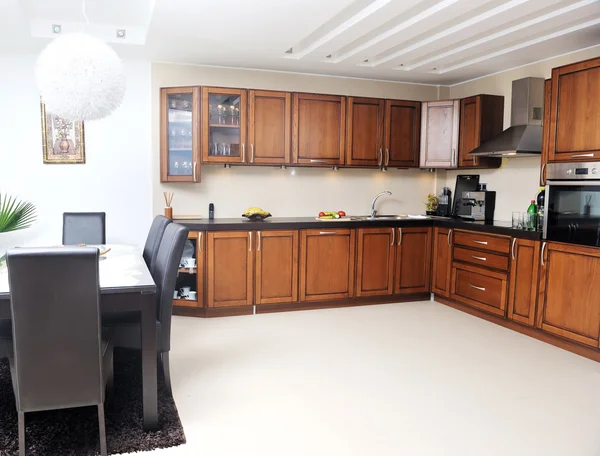 Modern kitchen interior design in new home Stock Picture