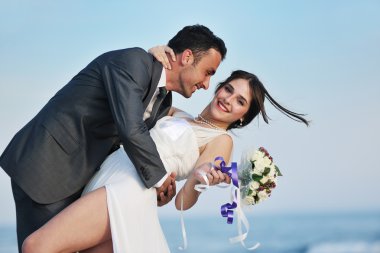 boda romántica Playa al atardecer