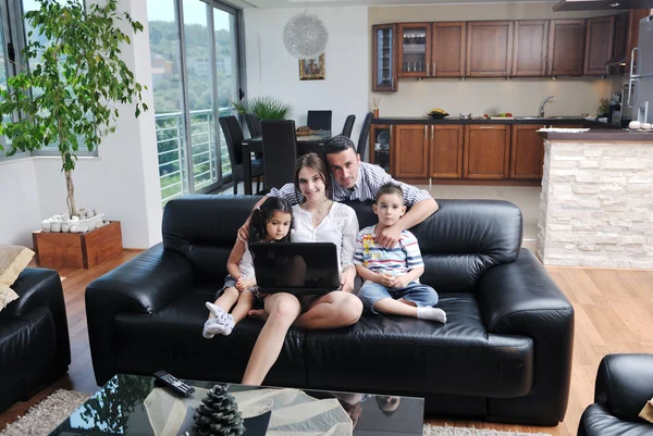 Young family at home — Stock Photo, Image