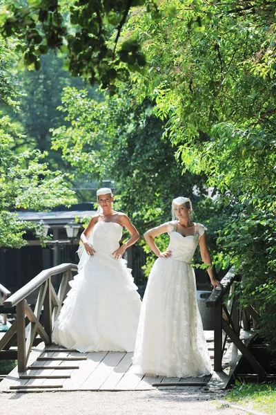 stock image Beautiful bride outdoor