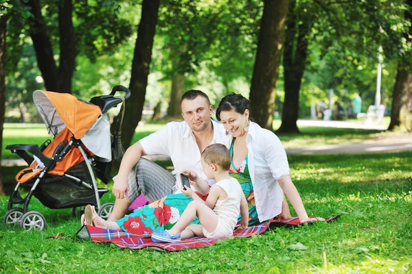 공원 휴식에서 가족 재미 — 스톡 사진