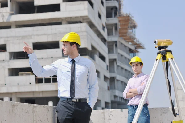 stock image Team of architects on construciton site