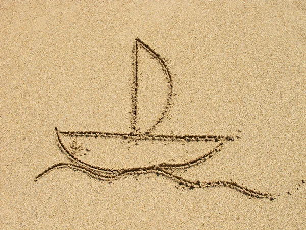 Απλές ζωγραφιές στην άμμο — Φωτογραφία Αρχείου