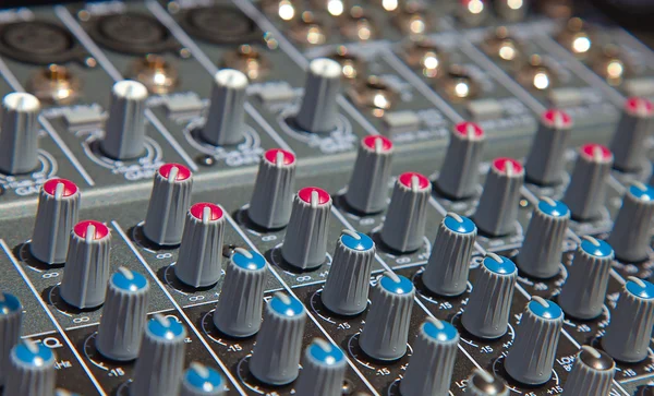 Misturador de som de áudio — Fotografia de Stock