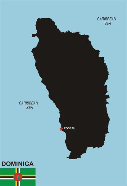 Dominica mapa —  Fotos de Stock