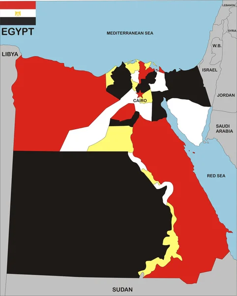 Carte Egypte — Photo