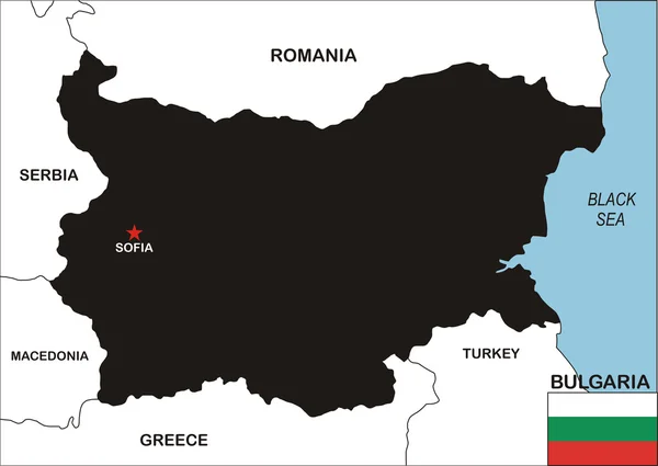 Bulgarien karta — Stockfoto