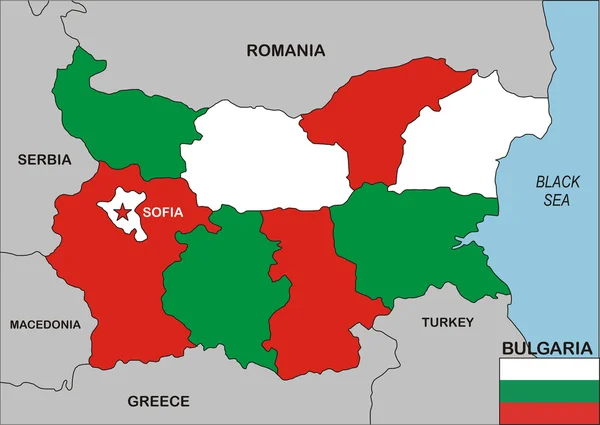 Bulgaria mappa — Foto Stock