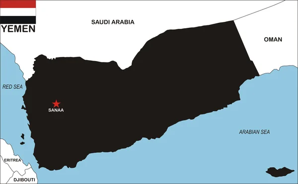 Yemen Mapa —  Fotos de Stock