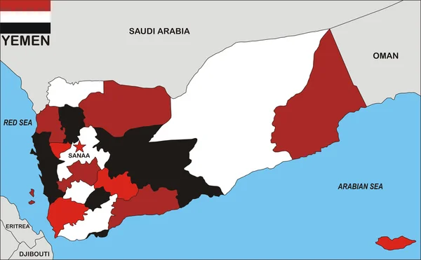 Yemen Map — Stock Photo, Image