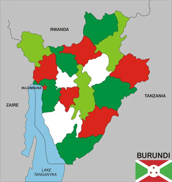 Burundi karta — Stockfoto