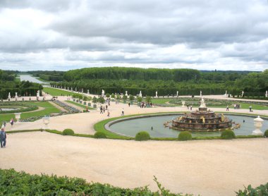 Fountains in a park clipart