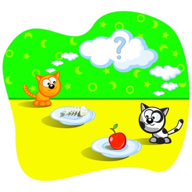 Meal for kitty clipart