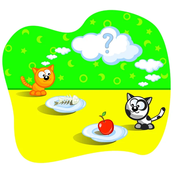 Meal for kitty — Stock Vector