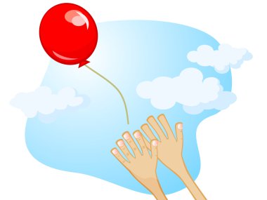 Flying off air ball clipart