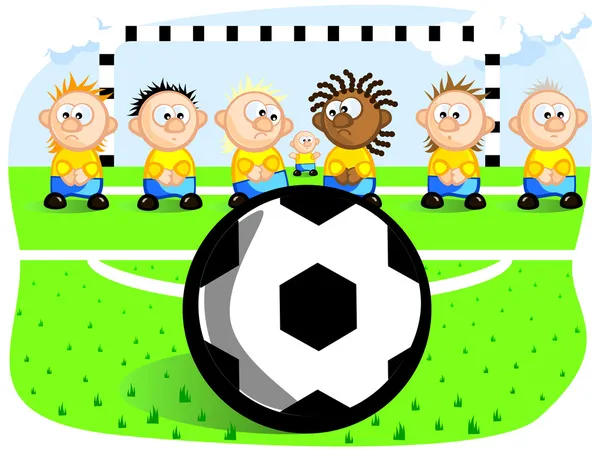Pénalité de football — Image vectorielle