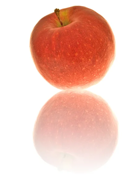 Red apple with reflection — Stock Photo, Image