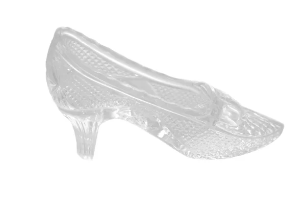 Single glass woman shoe — Stock Photo, Image