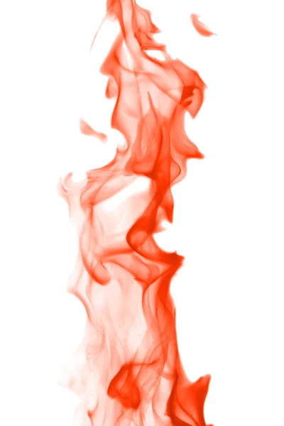 Dark orange flame on white — Stock Photo, Image