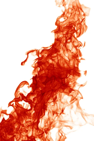 Orangefeuer auf Weiß — Stockfoto