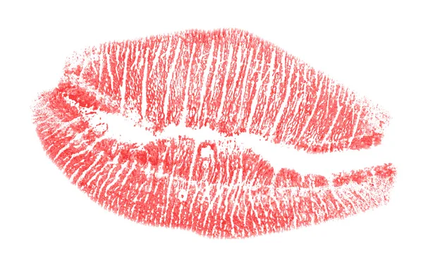Empreinte lèvres rouges — Photo
