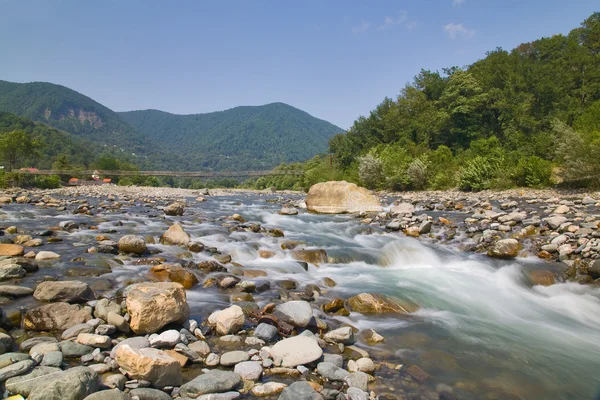 stock image Mountain river in stones